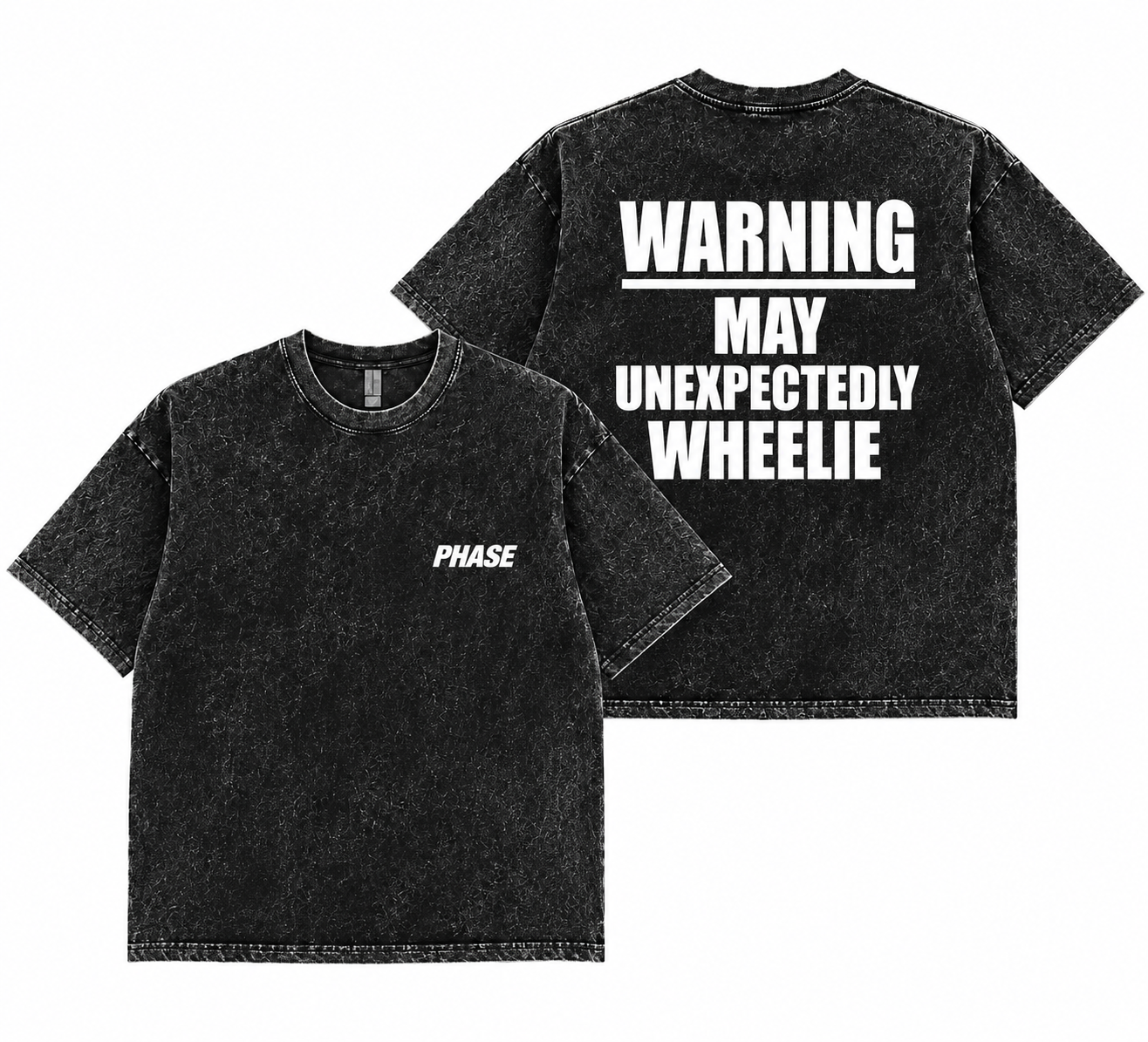 Warning Wheelie Heavyweight T-Shirt