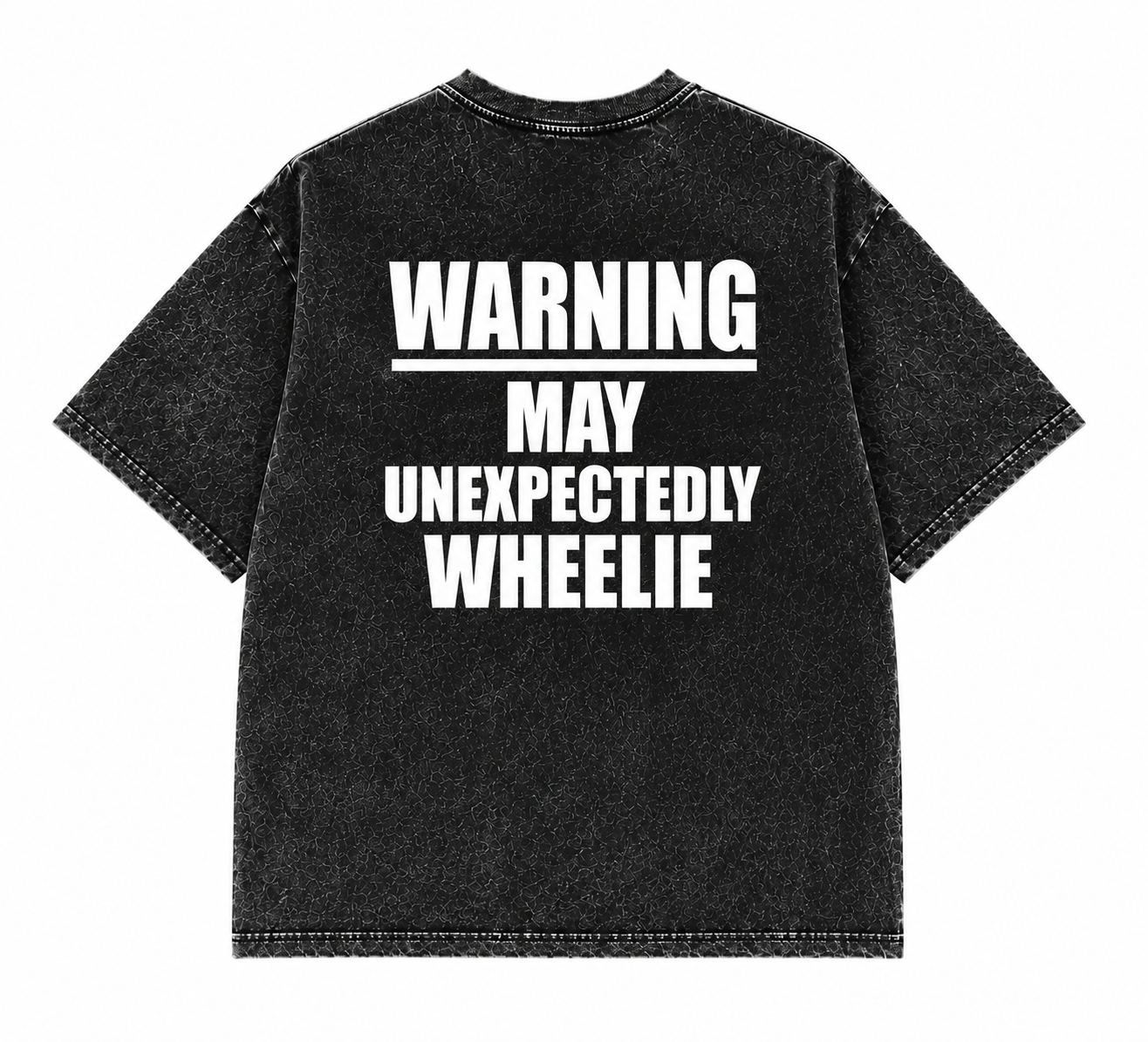 Warning Wheelie Heavyweight T-Shirt